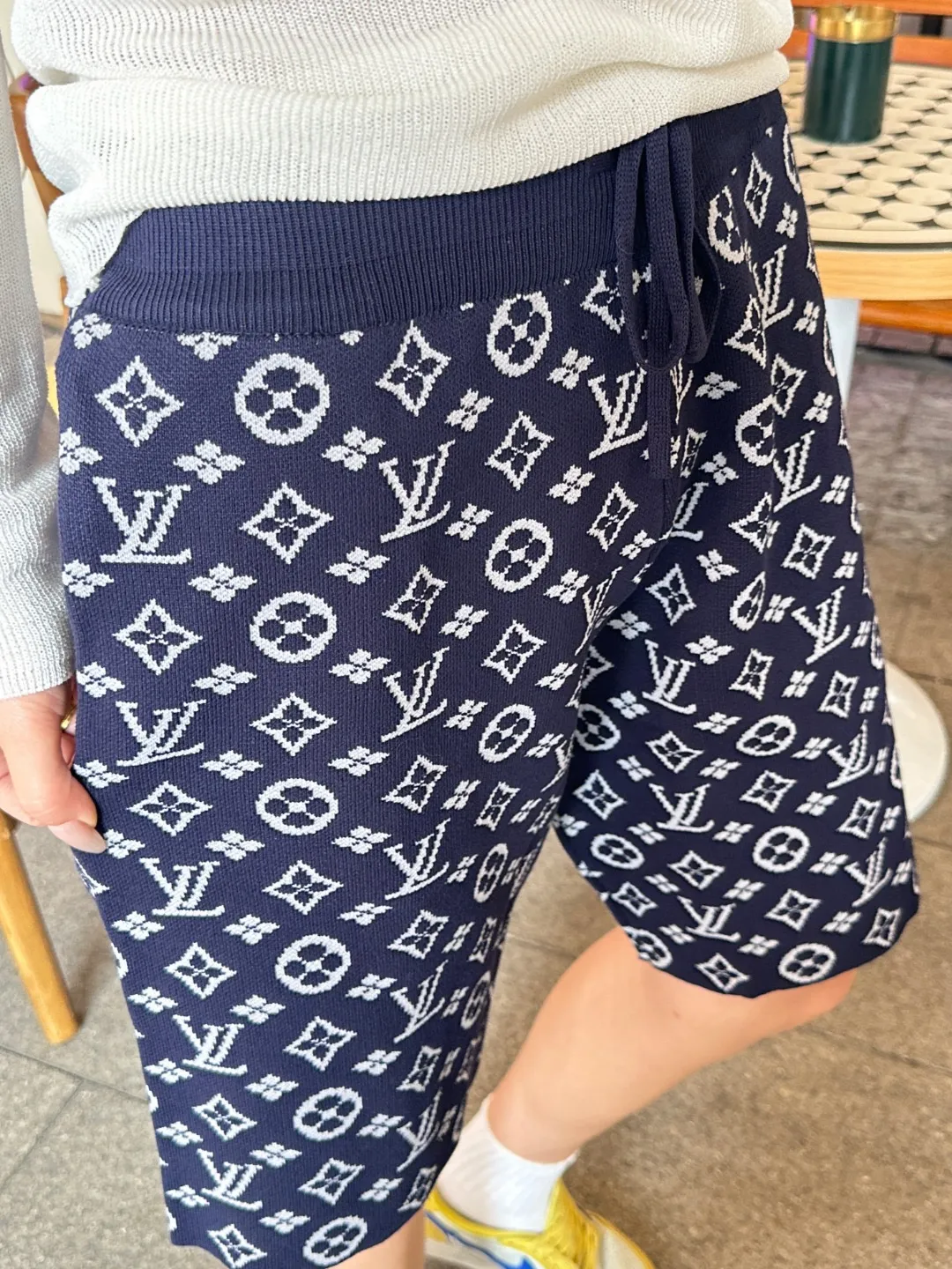 Louis Vuitton/Louis Vuitton full-frame old flower jacquard knitted shorts